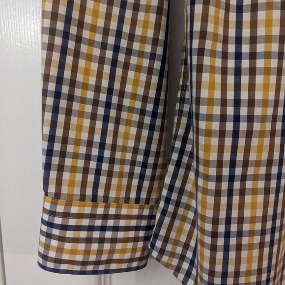 Men's BANANA REPUBLIC Camden Fit Checked Long Sleeve Button Down Shirt - Picture 2 of 7